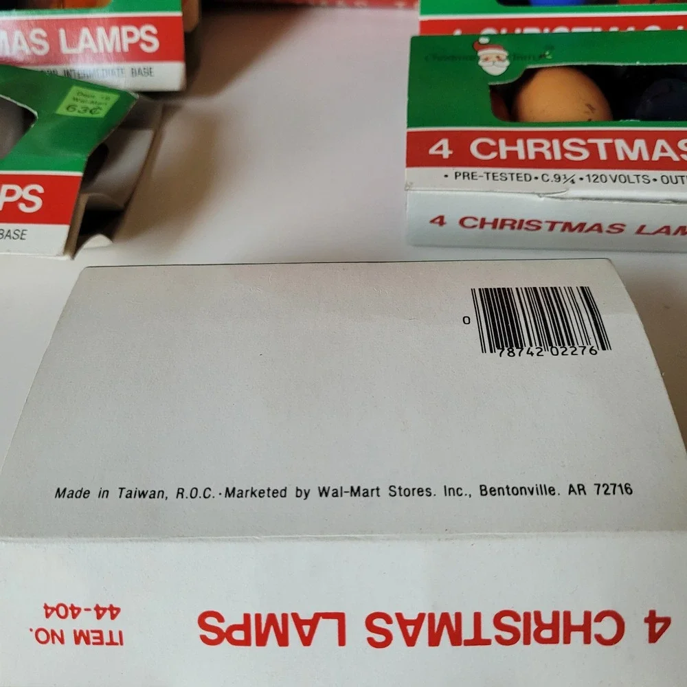 Renown Christmas Trim Tree Lights Set C9 1/4 Multi Color Vintage Holiday Decor